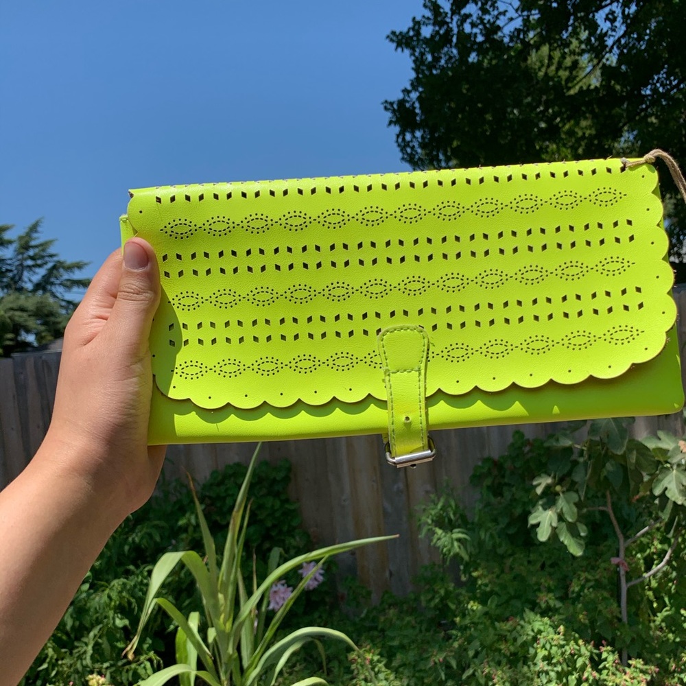 Leather neon bag